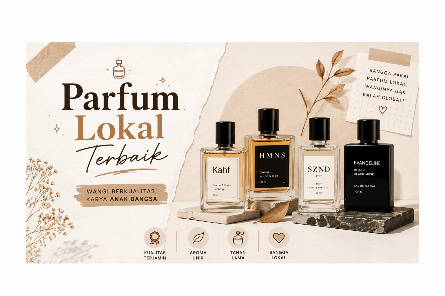 6 Brand Parfum Lokal Indonesia Terbaik dengan Aroma Mewah dan Tahan Lama