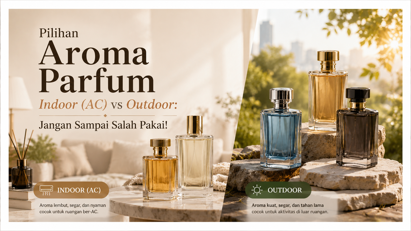 Pilihan Aroma Parfum Indoor (AC) vs Outdoor: Jangan Sampai Salah Pakai!