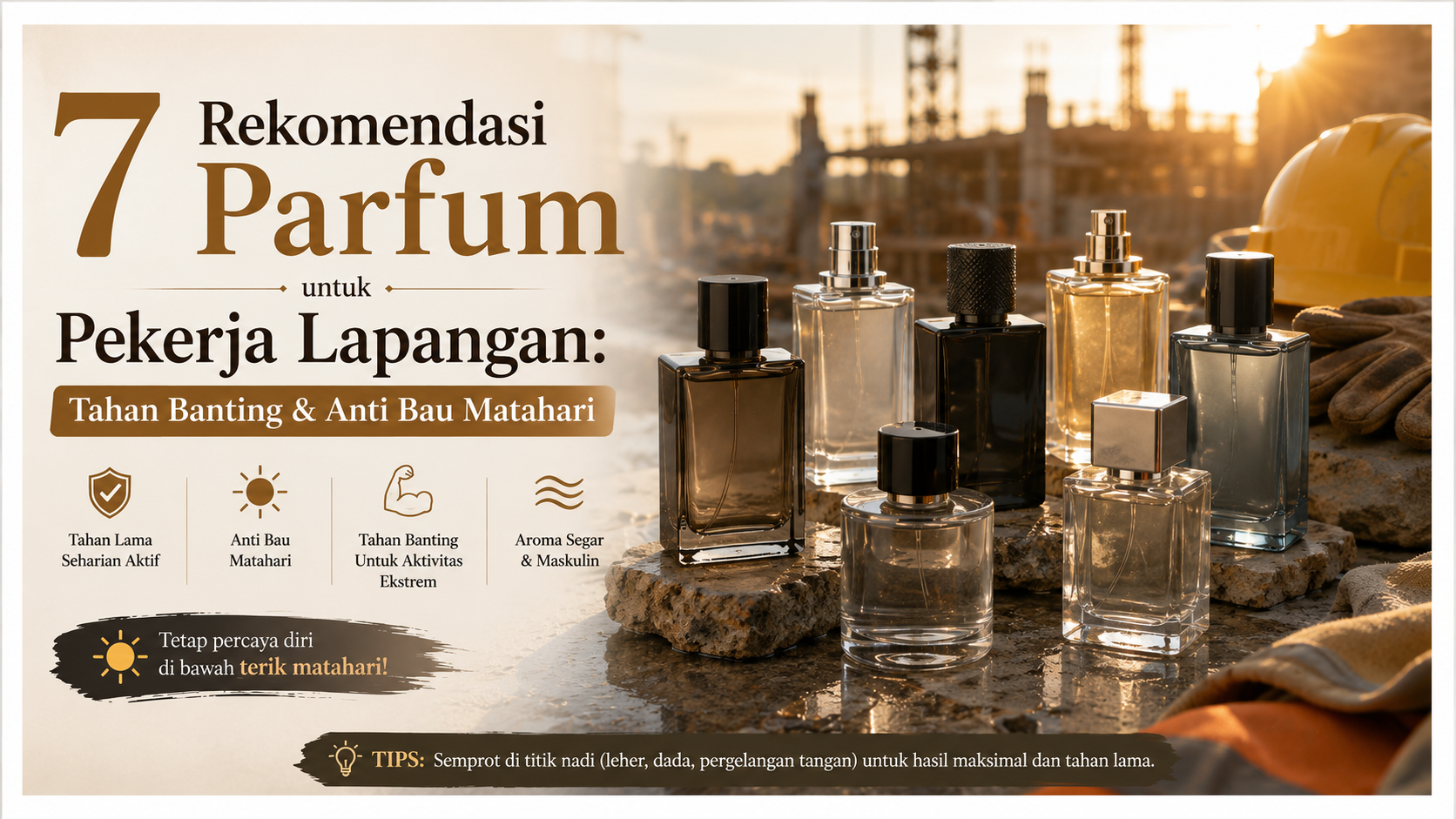 7 Rekomendasi Parfum untuk Pekerja Lapangan: Tahan Banting & Anti Bau Matahari